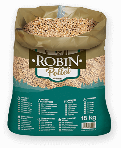 worek pelletu opałowego Robin do kupienia w Strzegomiu lub sklepie internetowym